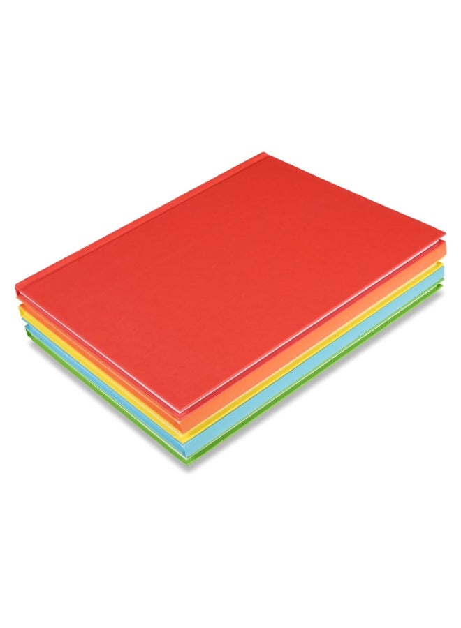 FIS Neon Hard Cover Notebooks, 10x8 Inches, Single Ruled, Glued Binding, 80 Sheets - Pack of 5, Assorted Neon Cover | Exercise Books for School, College, Home & Office - FSNB108NASST80 [Hardcover] - Image 3